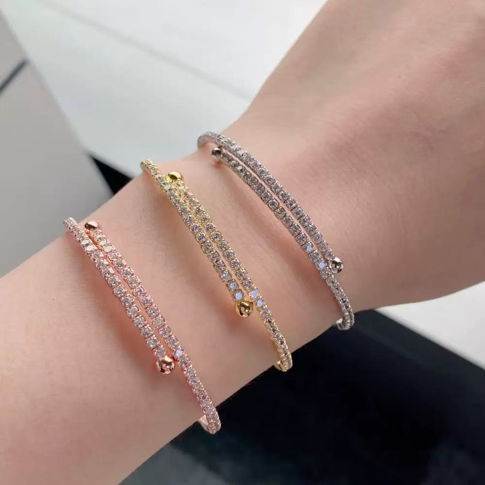 S925 Sterling Silver SMET Bracelet with 5A Zircon