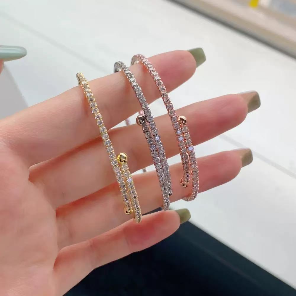S925 Sterling Silver SMET Bracelet with 5A Zircon
