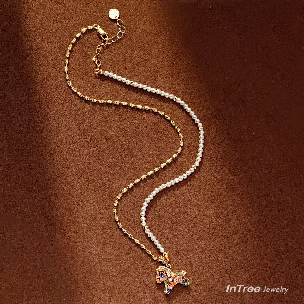 Colorful Pony Necklace SET