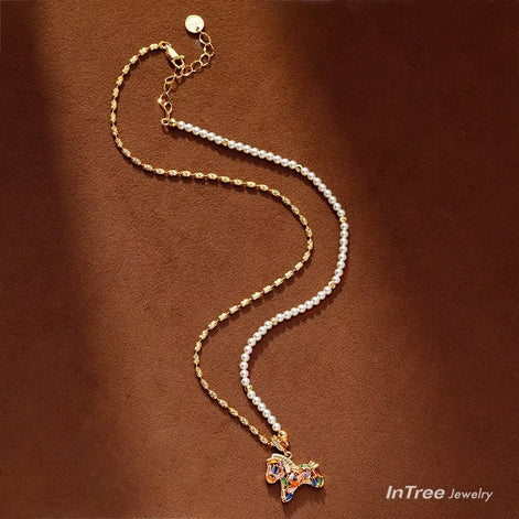 Colorful Pony Necklace SET