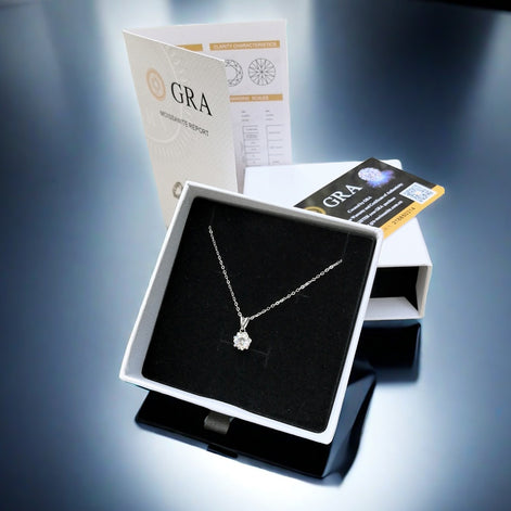 S925 sterling silver moissanite necklace