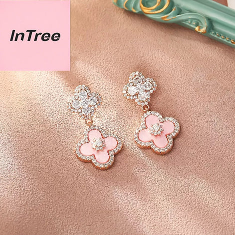 Double Flower Design Earring