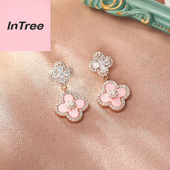 Double Flower Design Earring