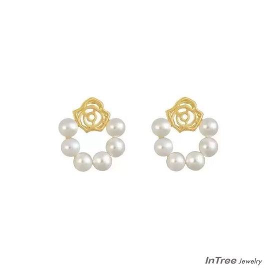 Flower Shaped Design S925 Silver Earring