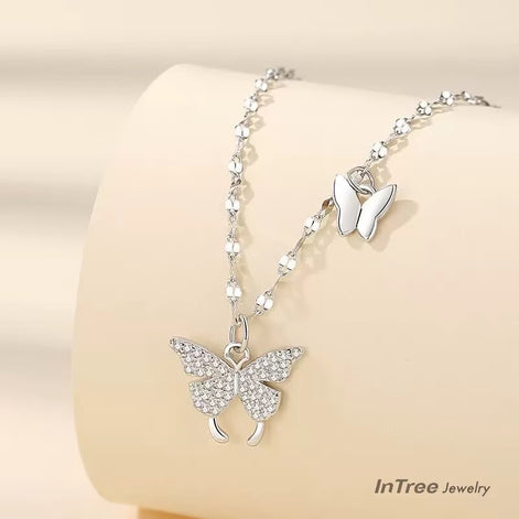 S999 Silver Butterfly Design Necklace