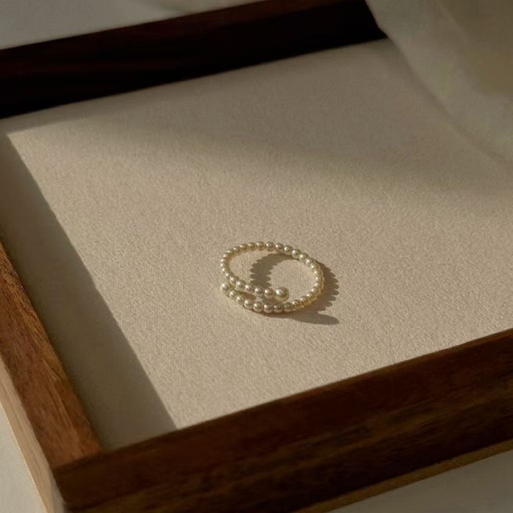 Crystal Pearl Ring