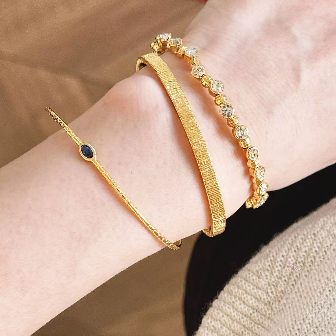 18K Gold-Plated Bracelet Copper-based with High quality Zircon