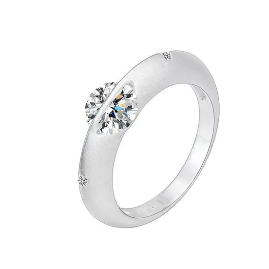 Moissanite Rotating Star S925 Sterling Silver Ring