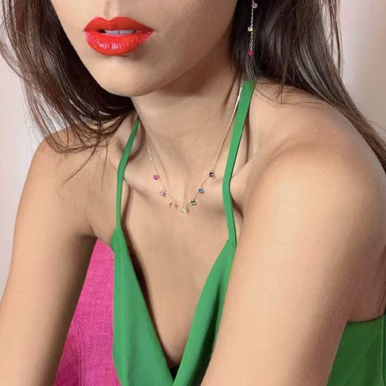 14K Gold Filled Zircon Necklace