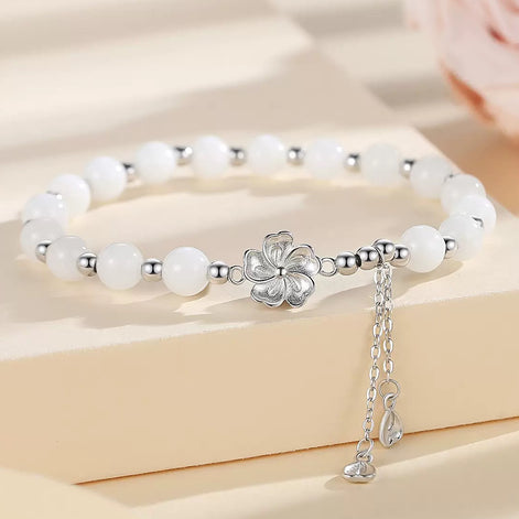 S925 Sterling silver bracelet with natural Hotan jade