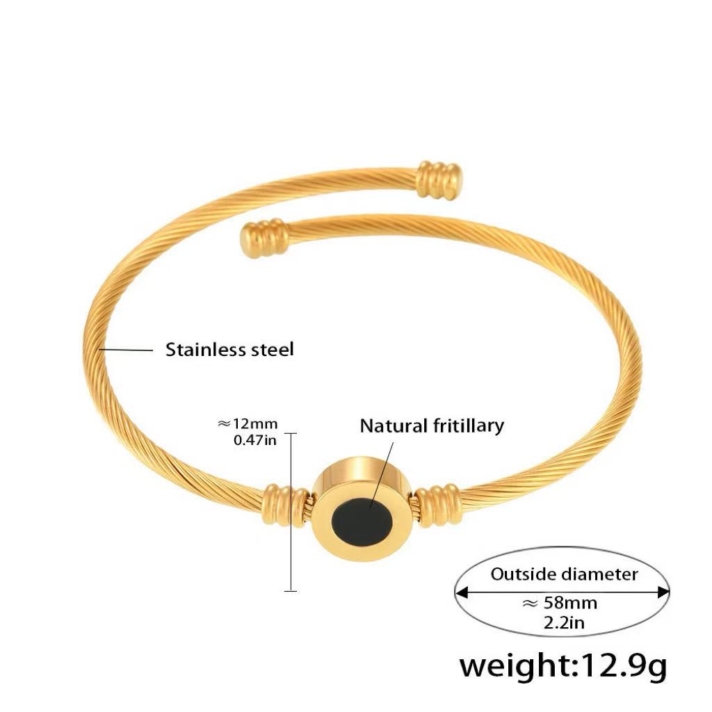 Black MPN Openning Bracelet