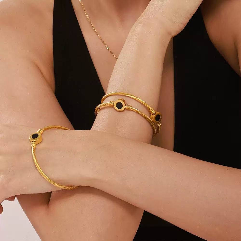 Black MPN Openning Bracelet