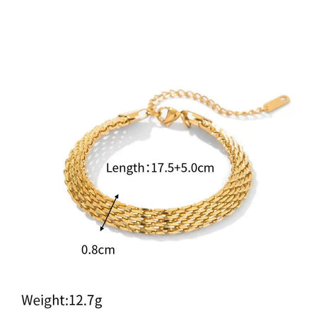 Watch Band Design 18K Gold Plated Bracelet