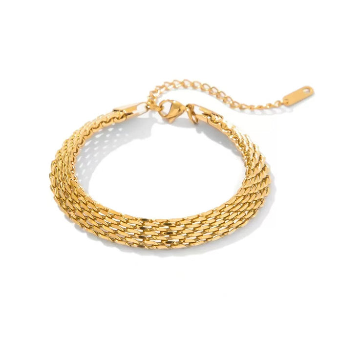 Watch Band Design 18K Gold Plated Bracelet