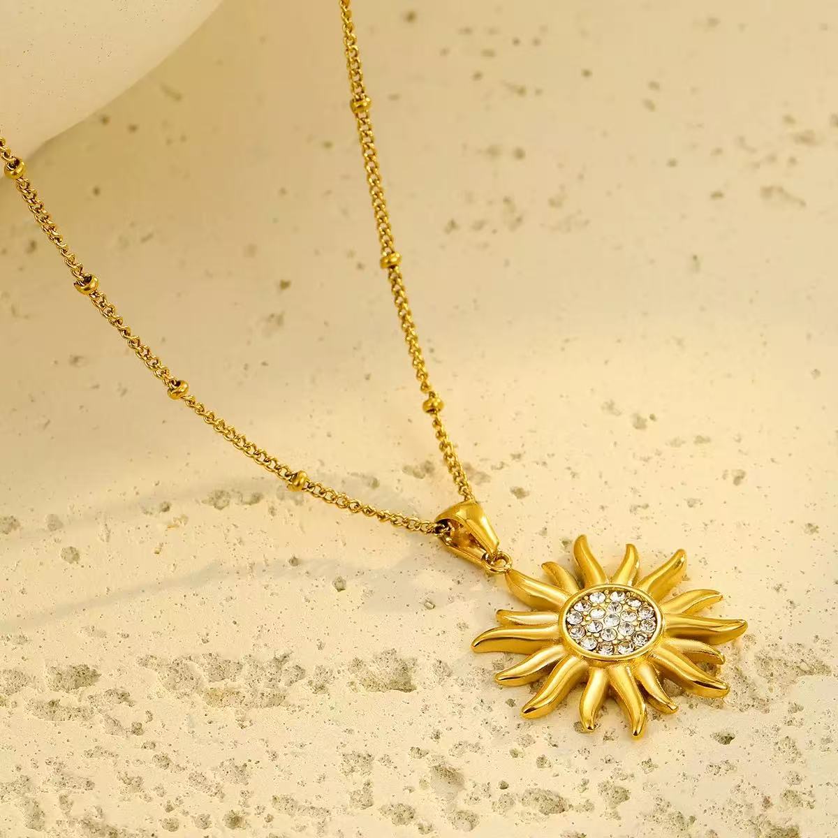Sunflower Necklace & Earring SET