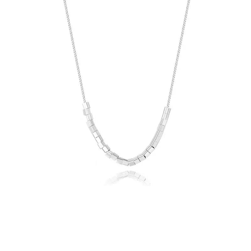 Small Square Design S925 Sterling Silver Necklace