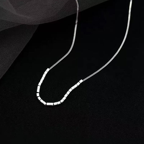 Small Square Design S925 Sterling Silver Necklace