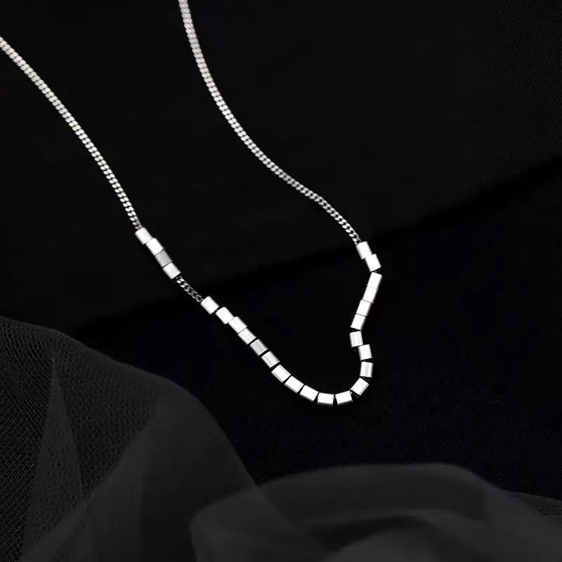 Small Square Design S925 Sterling Silver Necklace