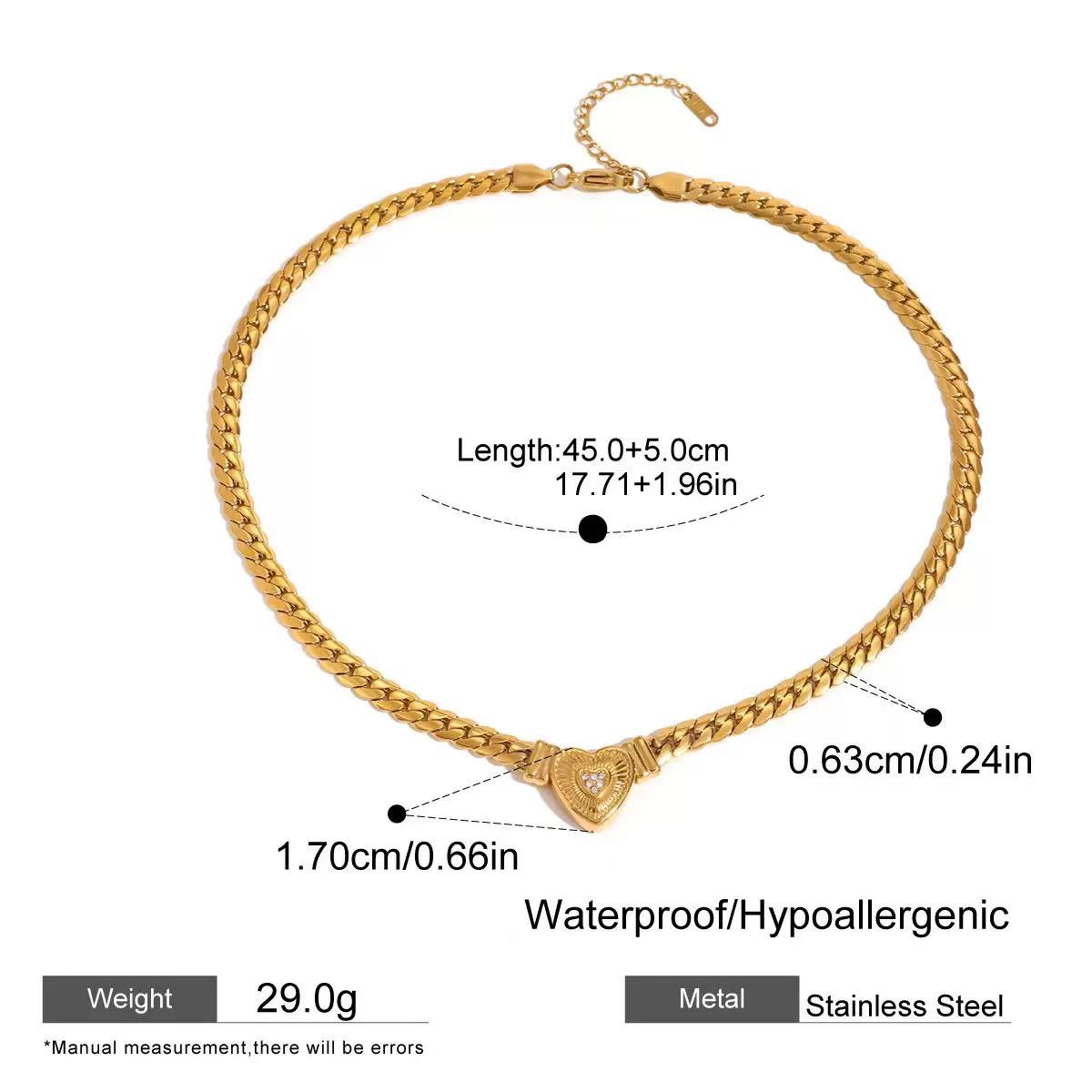 Heavy Style Love Heart Necklace