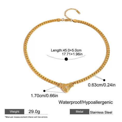 Heavy Style Love Heart Necklace