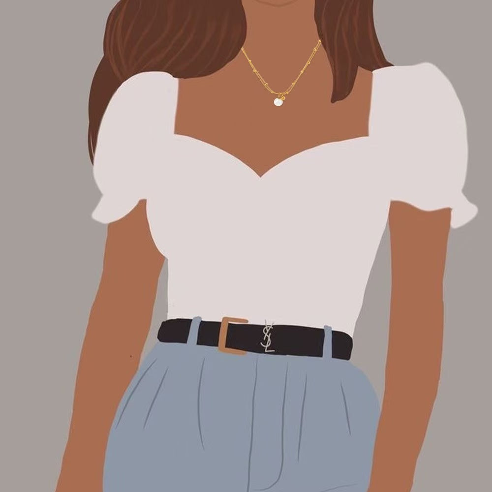 Double-layer Chain Design Pearl Necklace