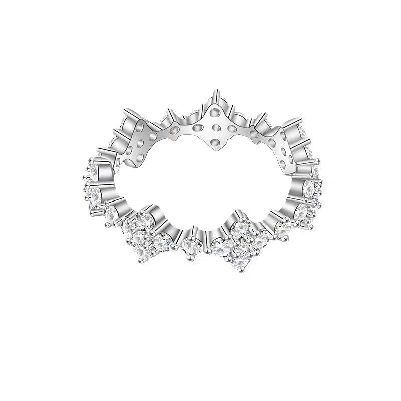 SYH S925 Sterling Silver Ring Set with 5A Zircon