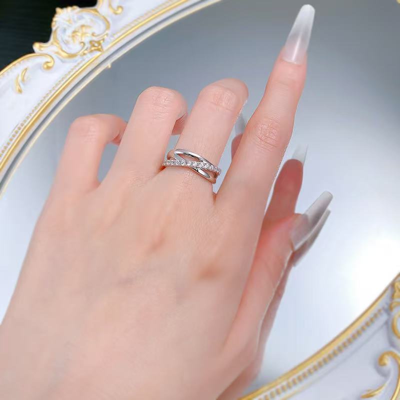 Three Circle Twisted Design S925 Sterling Silver Ring
