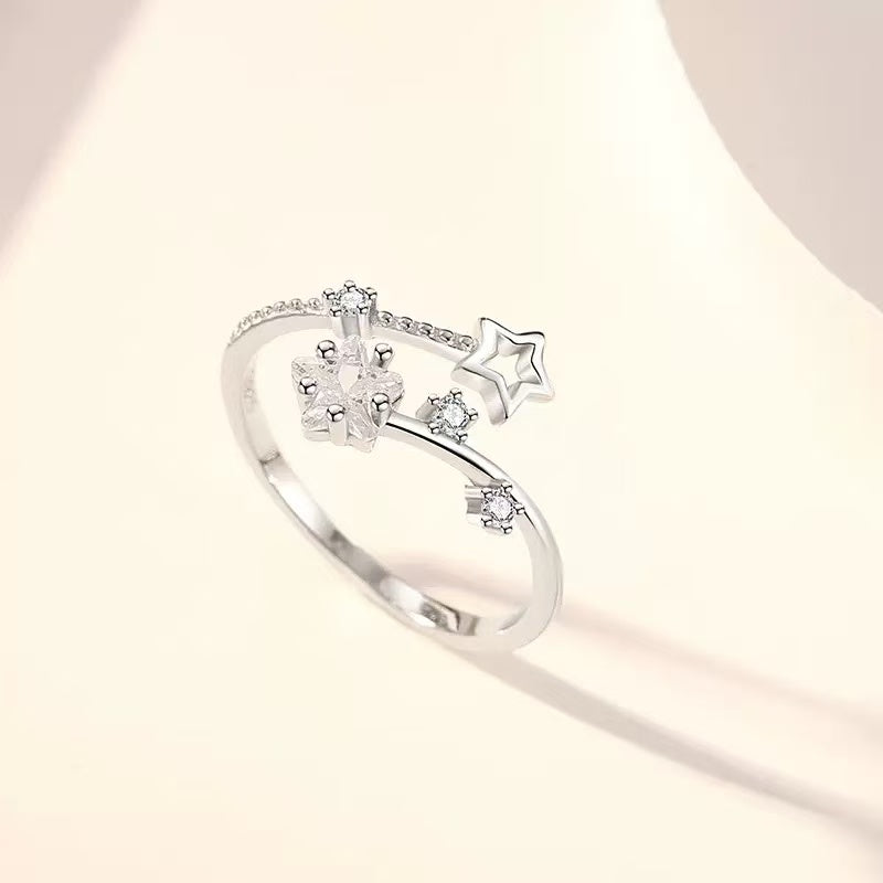 Five-Pointed Star Design S925 Sterling Silver Ring