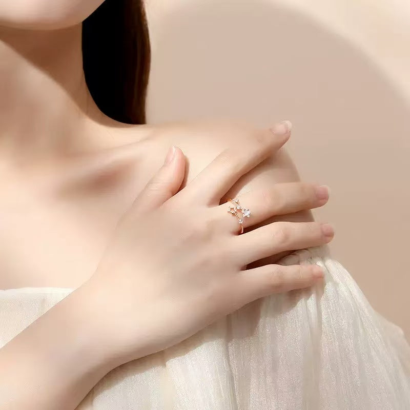 Five-Pointed Star Design S925 Sterling Silver Ring