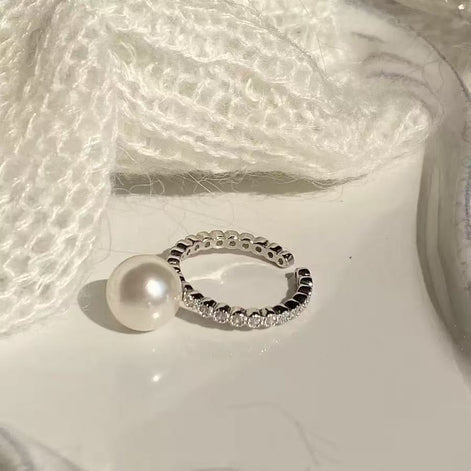 S925 Sterling Silver Pearl Ring