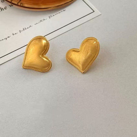 Golden Heart Earring