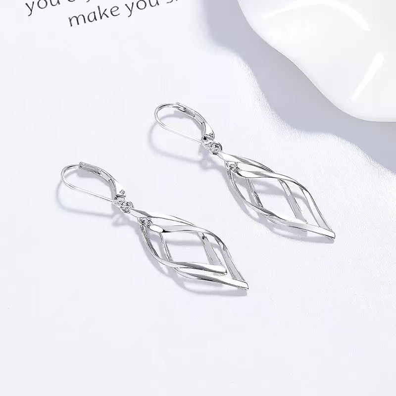Hollow Diamond Design S925 Sterling Silver Earring