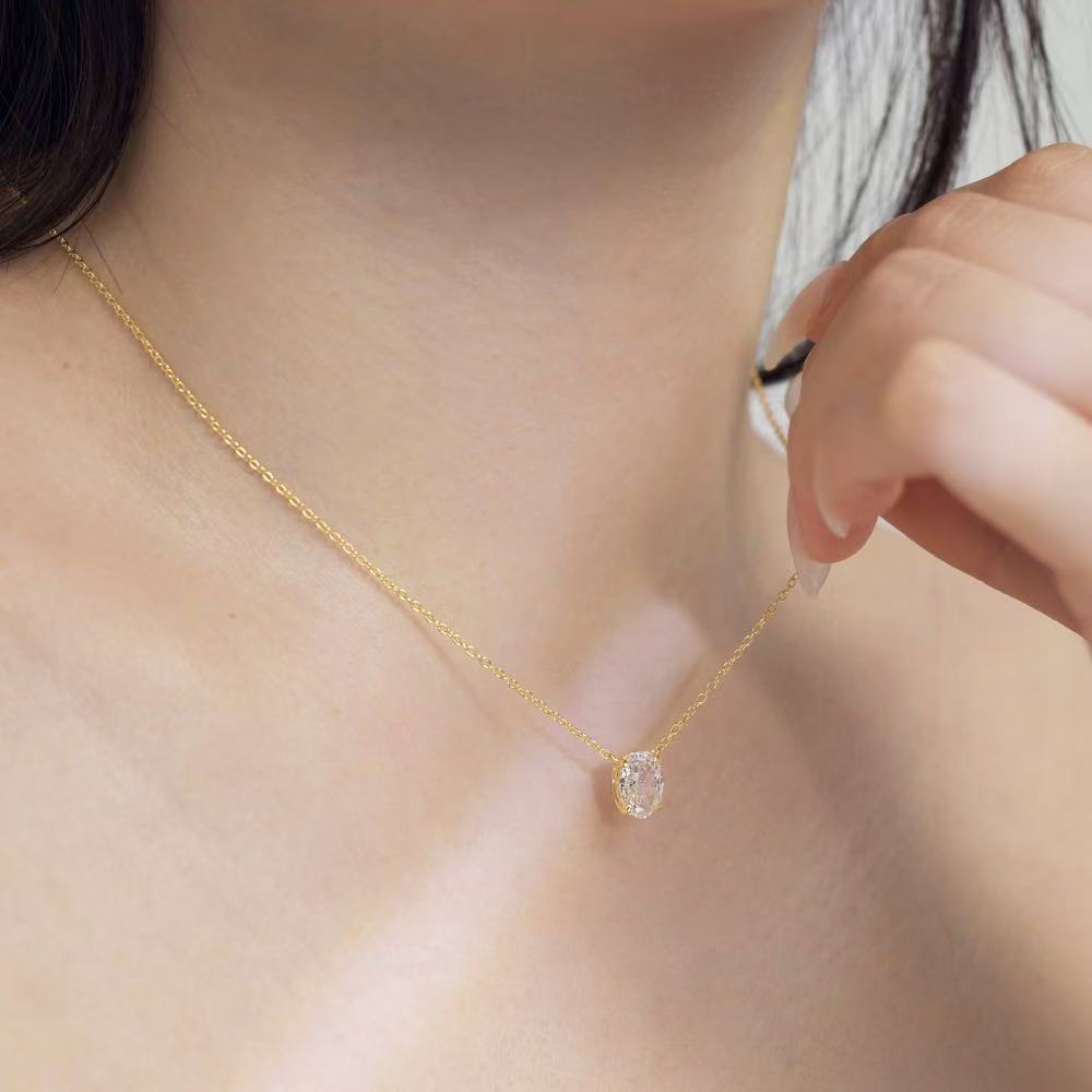 8A Zircon S925 Sterling Silver Necklace