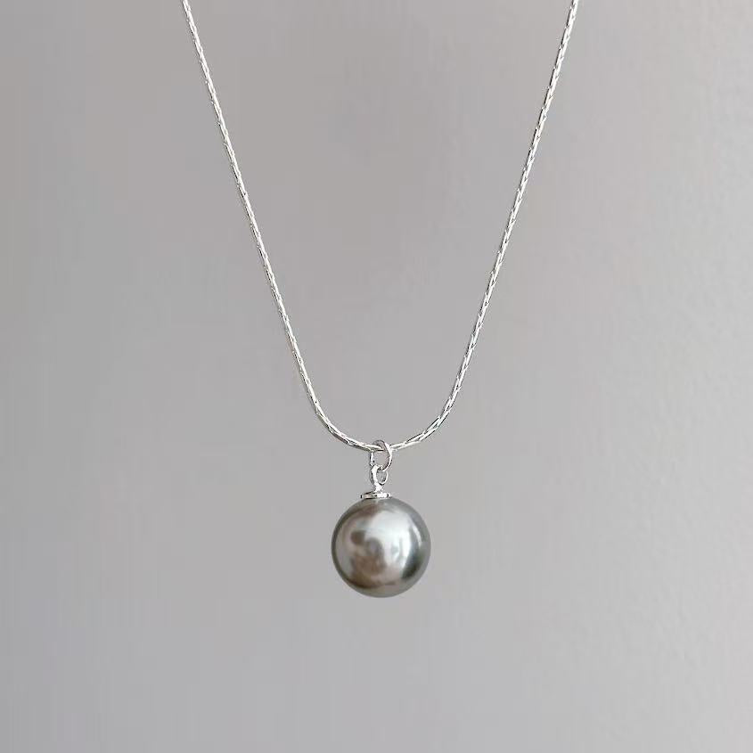 S925 Sterling Silver Crystal Pearl Necklace