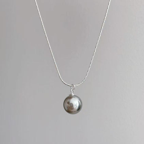 S925 Sterling Silver Crystal Pearl Necklace