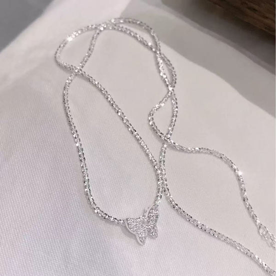 S925 Sterling Silver Butterfly Necklace