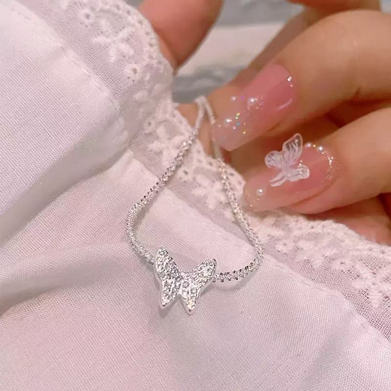 S925 Sterling Silver Butterfly Necklace