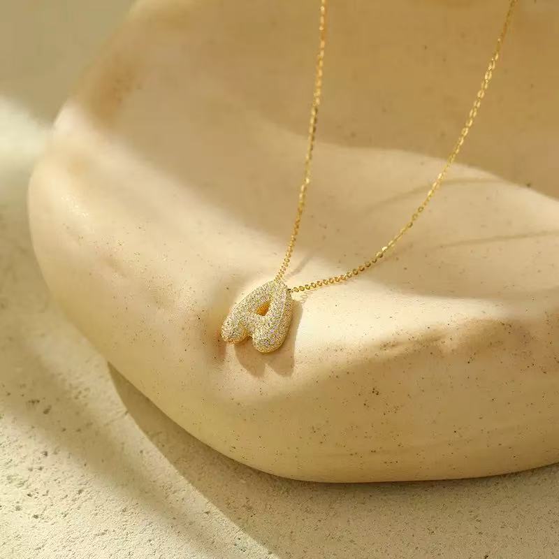 S925 Sterling Silver Letter Necklace