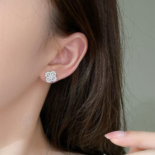 BJS Four Leaf Clover S925 Sterling Silver Earring