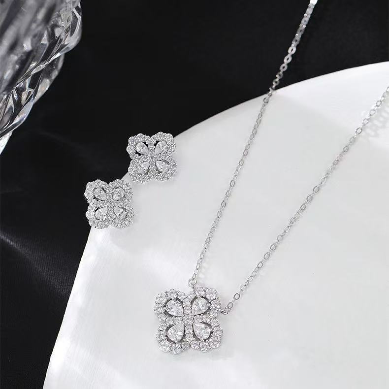 SLC Exquisite Flower Design Necklace & Earring SET