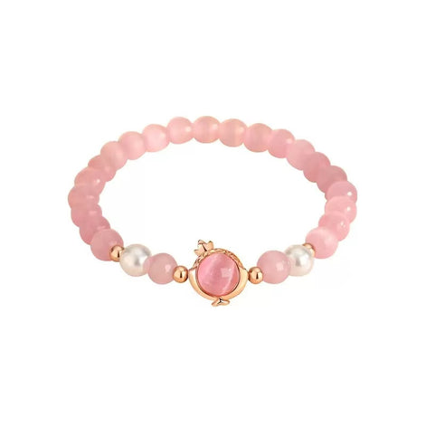 Cat Eye Stone Pearl Bracelet