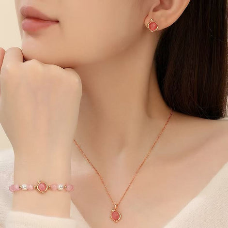 Cat Eye Stone Pearl Bracelet