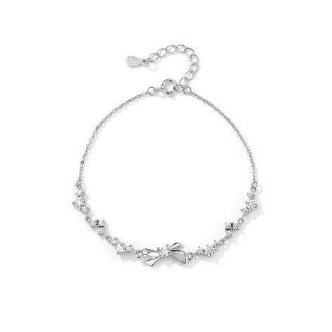 S999 Sterling Silver Bow Bracelet