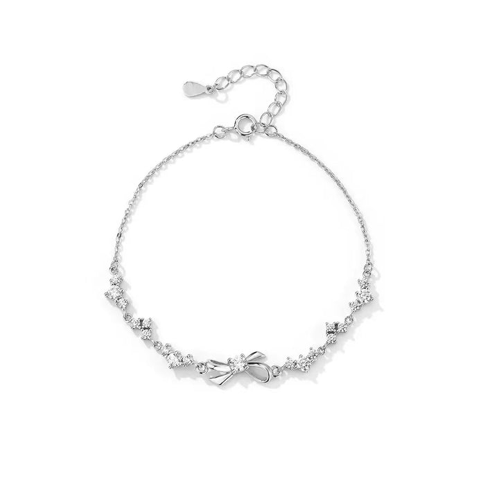 S999 Sterling Silver Bow Bracelet