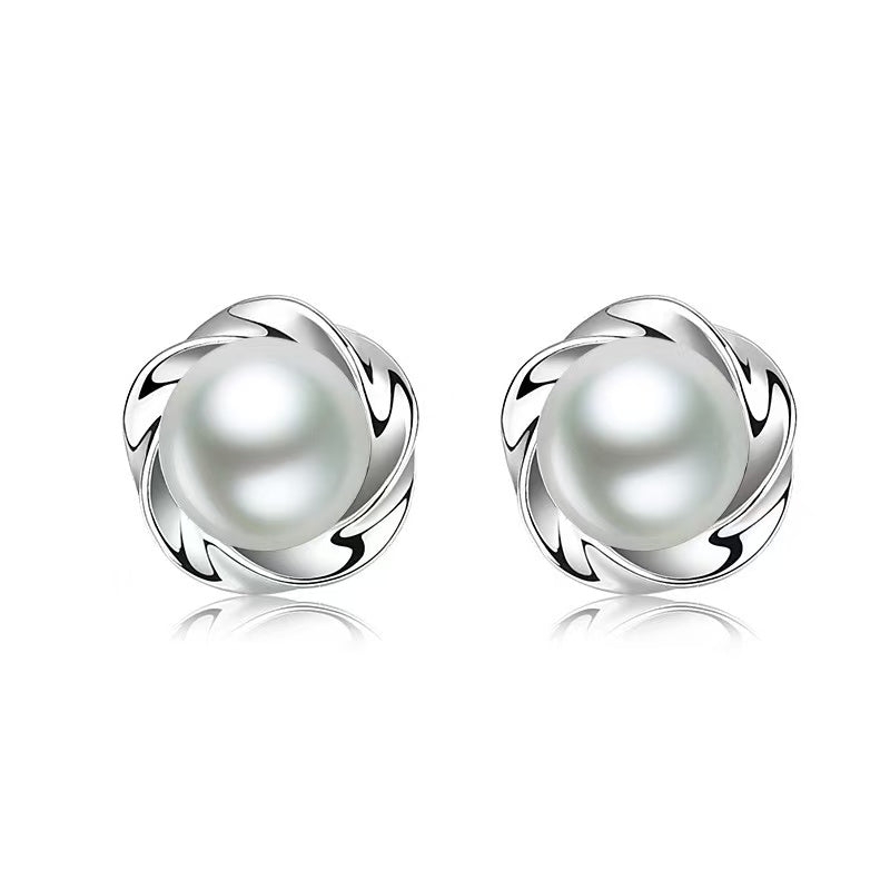 Natural Freshwater Pearls S925 Sterling Silver Earrings