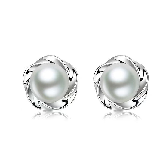 Natural Freshwater Pearls S925 Sterling Silver Earrings