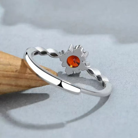 Red Diamond S925 Sterling Silver Ring