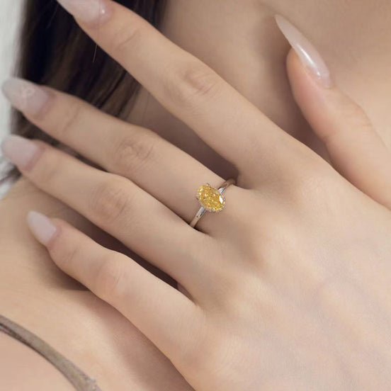 8A Zircon S925 Sterling Silver Oval Ring