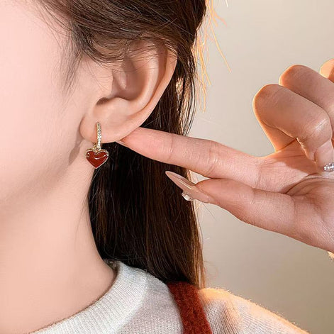 Two-sided Design Styles Love Heart Earring