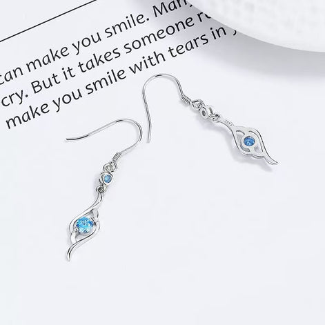 Blue Zircon S925 Sterling Silver Earring